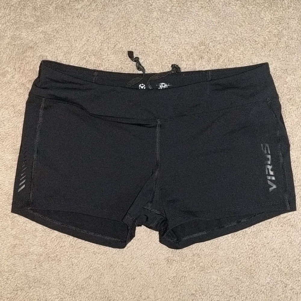 Black Virus Compression Shorts
